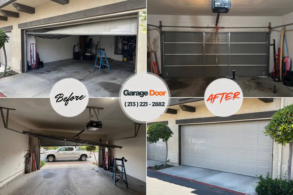 Before and after: garage door repair Holiday City South, NJ